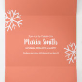 甘モダンい16の散在する雪 三つ折り招待状 (内部中)