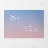 甘モダンい16イエローレインボーグラデーションツートーン 三つ折り招待状 (カバー)