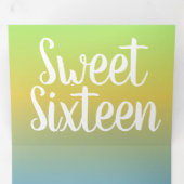 甘モダンい16イエローレインボーグラデーションツートーン 三つ折り招待状 (内部最初)