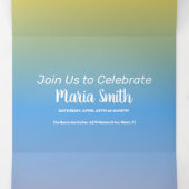 甘モダンい16イエローレインボーグラデーションツートーン 三つ折り招待状 (内部中)