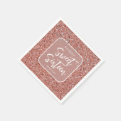 甘モダンい16バラ金ゴールドグリッターパーソナライズされた スタンダードカクテルナプキン (角)