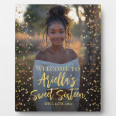 甘モダンい16パーティーフォトウェルカムサインテーブル フォトプラーク (正面)