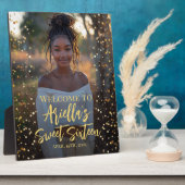 甘モダンい16パーティーフォトウェルカムサインテーブル フォトプラーク (側面)