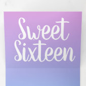 甘モダンい16パープルブルーグラデーション写真 三つ折り招待状 (内部最初)