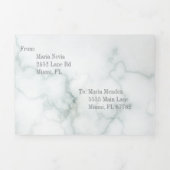 甘モダンい16大理石とグレー 三つ折り招待状 (カバー)