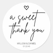 甘モダンミニマルいサンキュー結婚式の引き出物 ラウンドシール (正面)