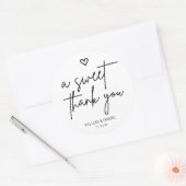 甘モダンミニマルいサンキュー結婚式の引き出物 ラウンドシール (封筒)