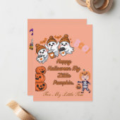 甘不気味いハロウィンの願い ノートカード (正面/裏面インサイチュ)