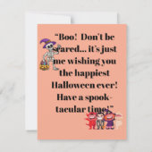 甘不気味いハロウィンの願い ノートカード (裏面)