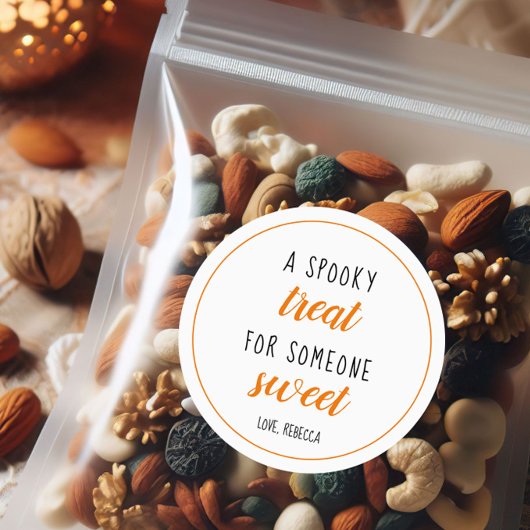 甘不気味いハロウィーンのお菓子 ラウンドシール