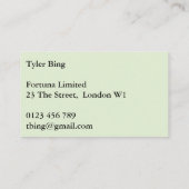 甘党、チョコレート芸術の名刺 名刺 (裏面)