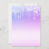 甘感謝していい16紫のグリッターモダン ノートカード (裏面)