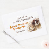 甘栗がジャムのラベル食品シールを保存 長方形シール (封筒)