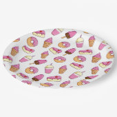 甘歯デザートパターン ペーパープレート (アングル)