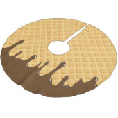  甘滴チョコレートアイスクリームワッフルコーン ブラッシュドポリエステルツリースカート (アングル)