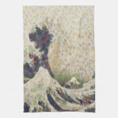 甘素晴らし露メロンファインアートの波 キッチンタオル (縦)
