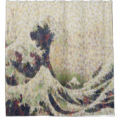 甘素晴らし露メロンファインアートの波 シャワーカーテン (正面)