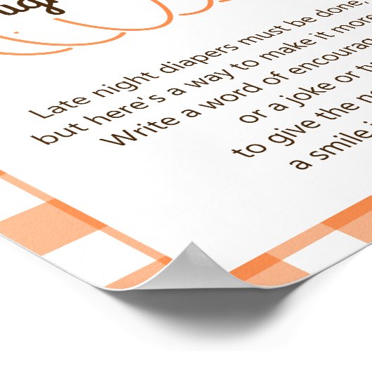 甘素朴いカボチャ赤ちゃんシャワー深夜おむつ ポスター (角)