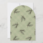 甘素朴い12月クリスマスガール赤ちゃんシャワー 招待状 (裏面)