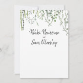 甘緑のつる植物 招待状 (裏面)