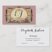 甘美でビクトリアンな骨董屋のモノグラムカード 名刺 (正面/裏面)