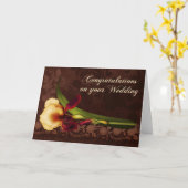 甘美なアイリス結婚式 カード (黄色い花)