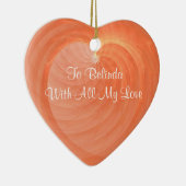 甘美なオレンジハートセラミックキープカスタム セラミックオーナメント (右)