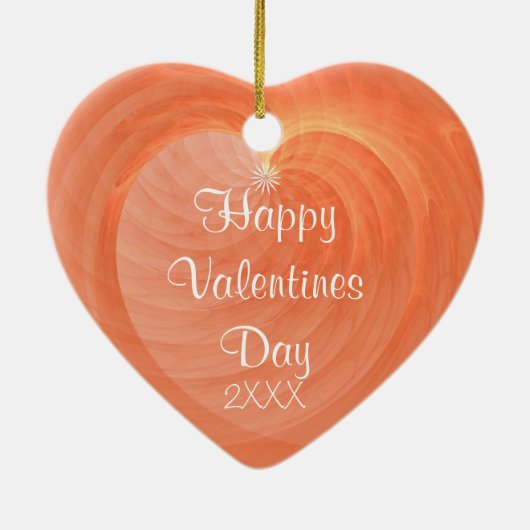 甘美なオレンジハートセラミックキープカスタム セラミックオーナメント (裏面)