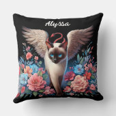 甘美なシャムの悪魔と天使の猫 クッション (裏面)