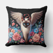 甘美なシャムの悪魔と天使の猫 クッション (正面)