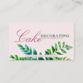 甘美なピンクのブルーベリーケーキの名刺 名刺 (裏面)