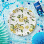 甘美なレモンと緑 ペーパープレート (パーティー)