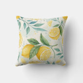 甘美なレモン小さな四角いアクセント枕 クッション (裏面)