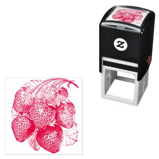 甘美な夏のイチゴのゴムスタンプ セルフインキングスタンプ (インサイチュ)