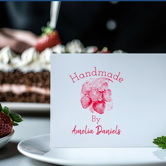 甘美な夏のイチゴのゴムスタンプ セルフインキングスタンプ