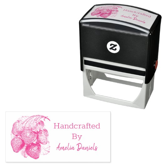 甘美な夏イチゴ手作りゴム印 セルフインキングスタンプ (インサイチュ)