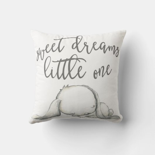甘美な夢のバニーのベビーの子供部屋の枕装飾 クッション (裏面)