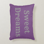 甘美な夢の枕-紫色及び灰色 アクセントクッション (正面(垂直))