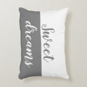 甘美な夢の、灰色及び白いアクセント アクセントクッション (正面(垂直))