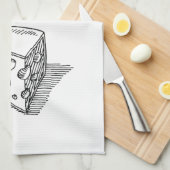 甘美な夢はチーズチーズ恋人タオルから成っています キッチンタオル (四つ折り)