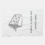 甘美な夢はチーズチーズ恋人タオルから成っています キッチンタオル (横)