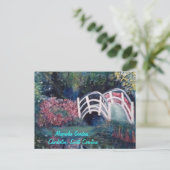 甘美な庭への勧誘白い橋 ポストカード (スタンド正面)