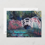 甘美な庭への勧誘白い橋 ポストカード (正面/裏面)