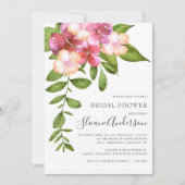 甘美な葉のハワイアンのブライダルシャワー 招待状 (正面)