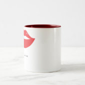 甘美な赤い唇の花嫁のマグカップ ツートーンマグカップ (中央)