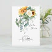 甘美ユーカリプトゥスヒマフラワーホワイトブライダルシャワー 招待状 (スタンド正面)