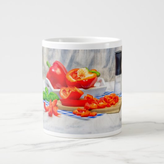 甘胡椒の静物 ジャンボコーヒーマグカップ (正面)