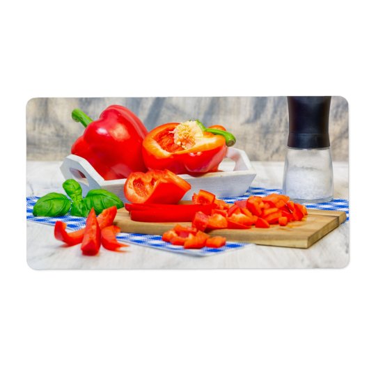 甘胡椒の静物 ラベル (正面)