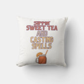 甘茶と呪文が機知に富んだユーモア クッション (正面)