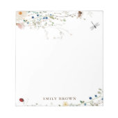 甘草の山花とレディーバパーソナライズされたグ ノートパッド (正面)